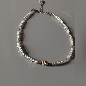 Elegant Silver and Gold Women's Necklace